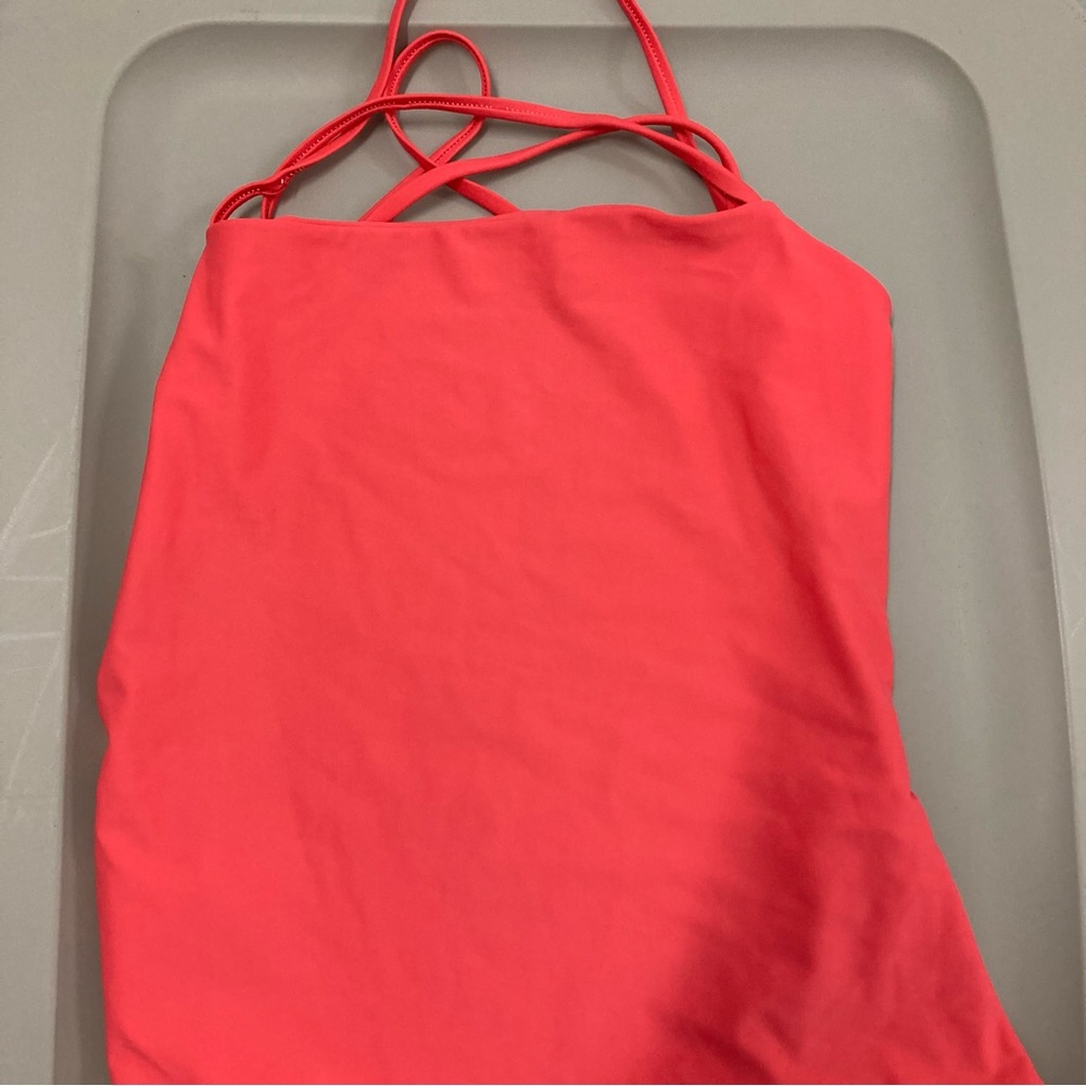 Beach Riot Coral Strappy Bodysuit Swimsuit
